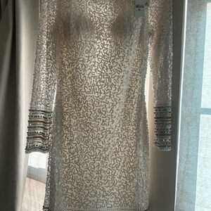 Elegant Sequin Long Sleeve Dress